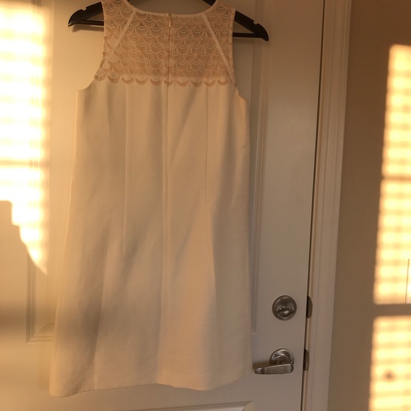 LOFT Embroidered scallop yoke dress - Picture 4 of 6